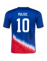 Spojené Státy Christian Pulisic #10 Venkovní Dres Copa America 2024 Krátký Rukáv